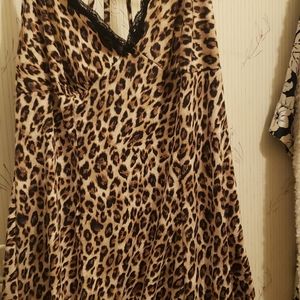 Womens leopard print gown